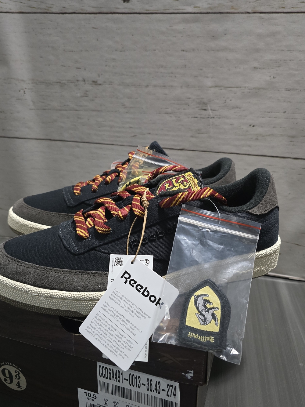 Reebok Club C 85 Harry Potter Hogwarts Gryffindor Hufflepuff Ravenclaw Slytherin
